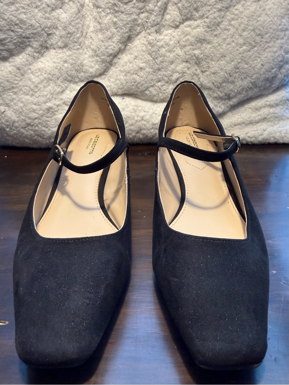 Liz Claiborne Black Mary Jane Pumps with Buckle Strap